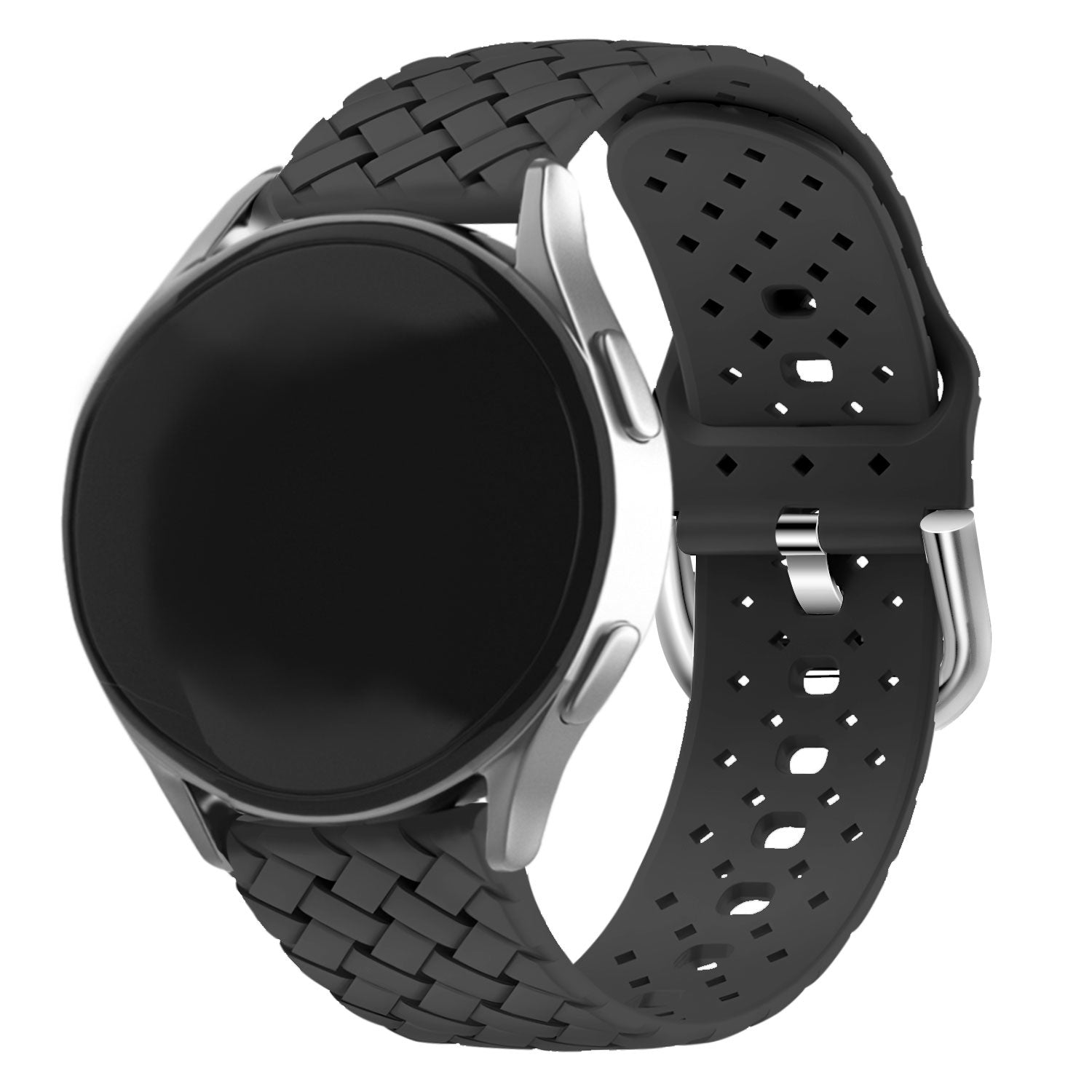 Withings ScanWatch 2 - 42mm gevlochten siliconen bandje (zwart)