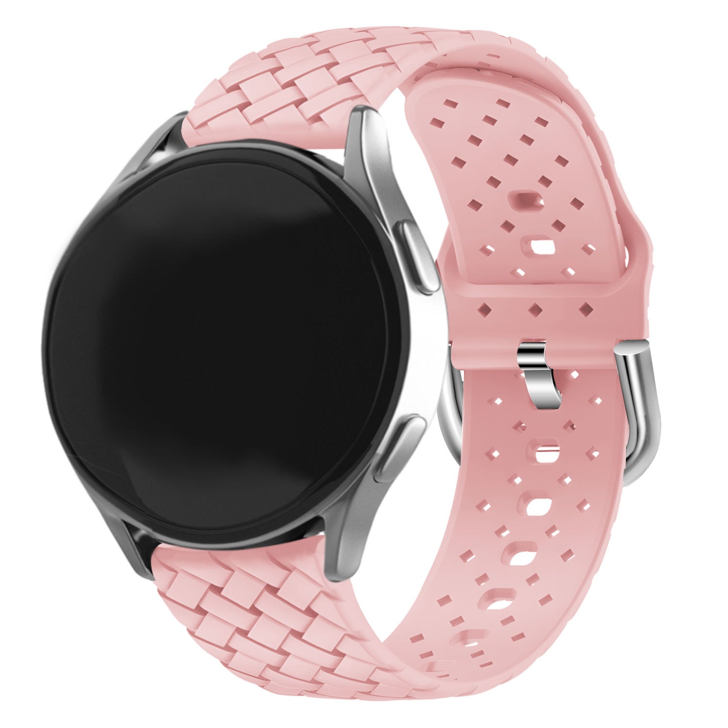 Withings ScanWatch 2 - 42mm gevlochten siliconen bandje (roze)