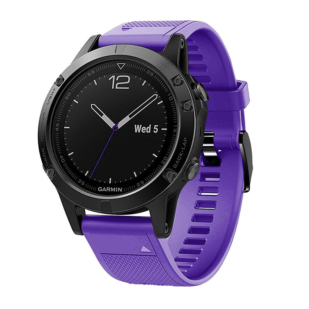 Garmin Fenix 5 / 6 siliconen bandje (paars)