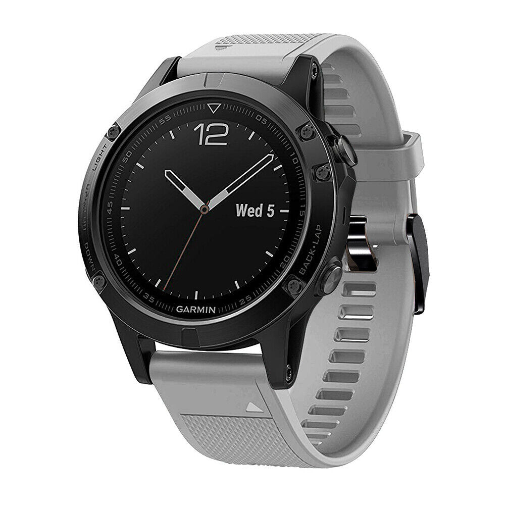 Garmin Fenix 5 / 6 siliconen bandje (grijs)