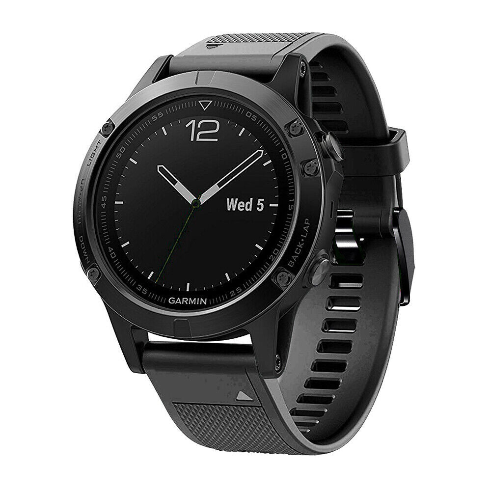 Garmin Fenix 5 / 6 siliconen bandje (zwart)