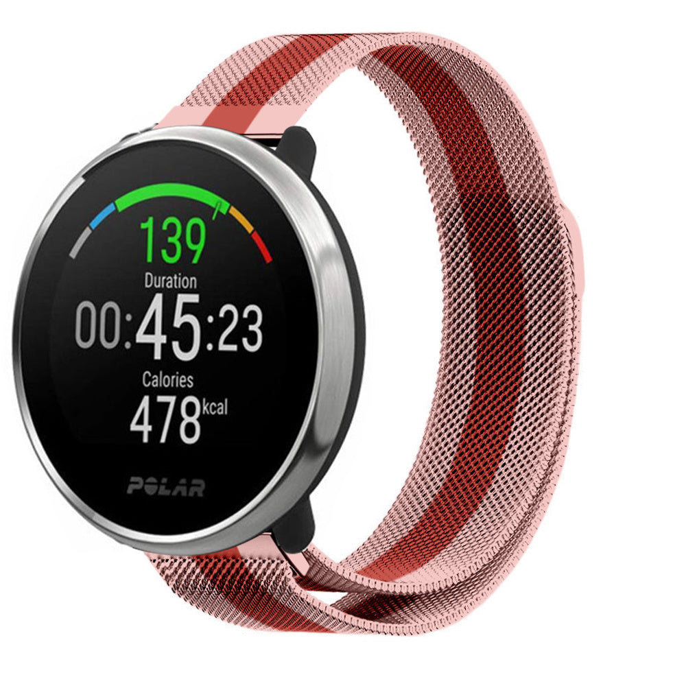 Polar Ignite Milanese band (rood/roze)