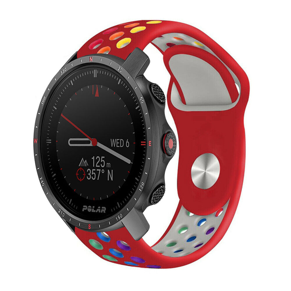 Polar Grit X Pro sport band (rood/kleurrijk)