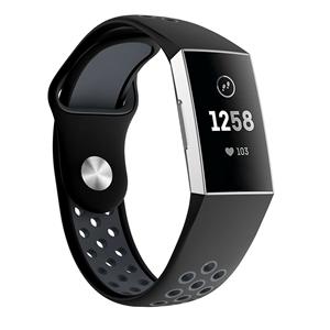 Fitbit Charge 3 sport bandje (zwart grijs)