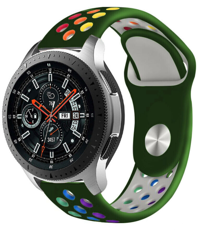 Samsung Galaxy Watch sport band 45mm / 46mm (legergroen kleurrijk)