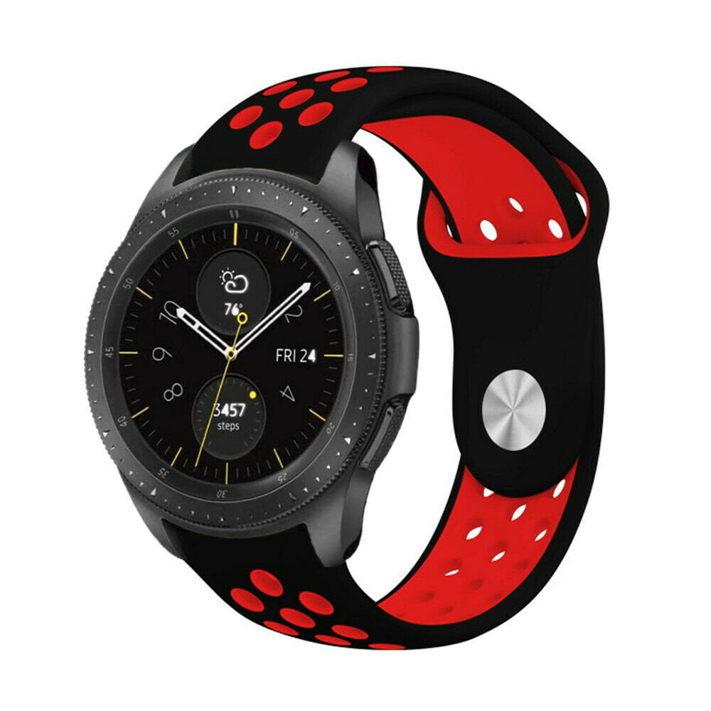 Samsung Galaxy Watch sport band 41mm / 42mm (zwart/rood)