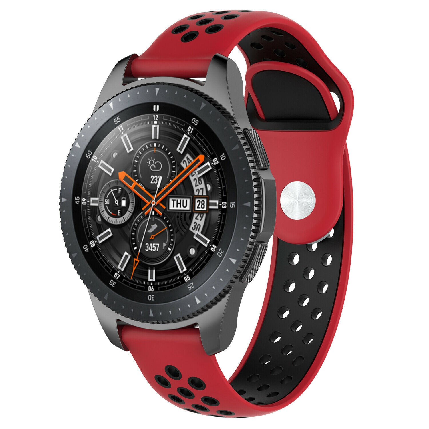 Samsung Galaxy Watch 46mm sport bandje (rood-zwart)