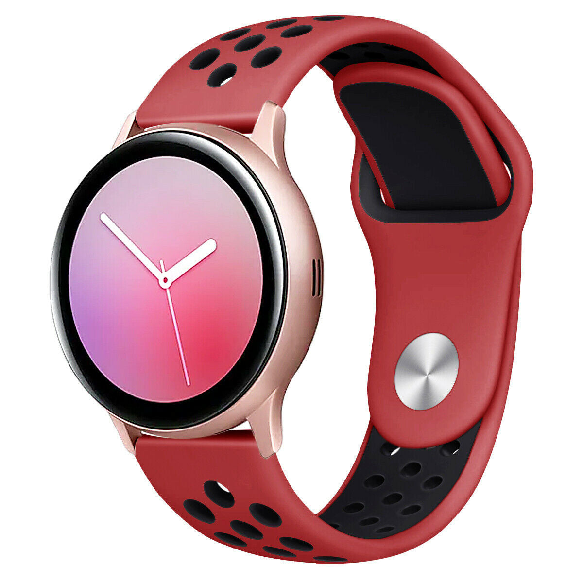 Samsung Galaxy Watch Active / Active 2 sport bandje (rood zwart)