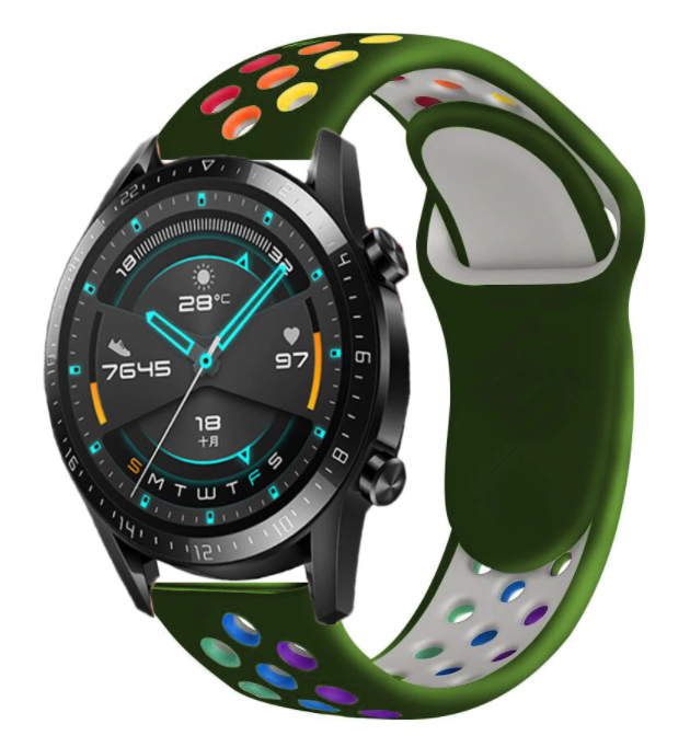 Huawei Watch GT 2 sport band (kleurrijk legergroen)