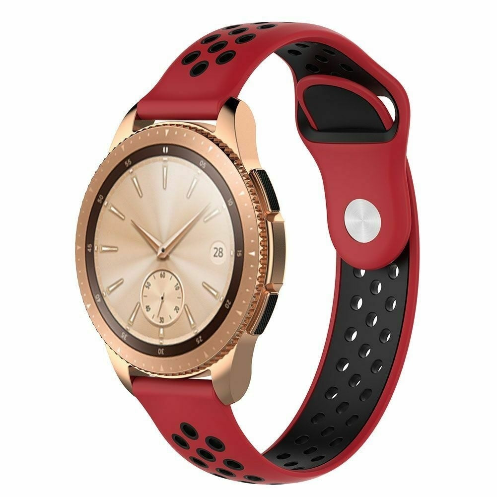 Samsung Galaxy Watch 42mm sport bandje (rood-zwart)