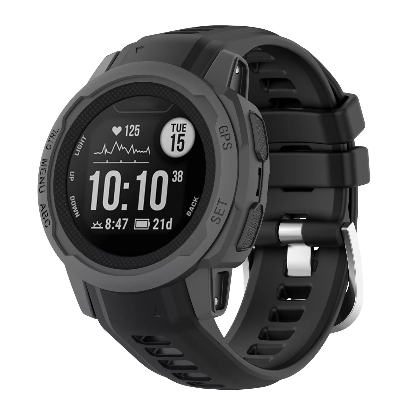 Garmin Instinct 2s siliconen bandje (zwart)