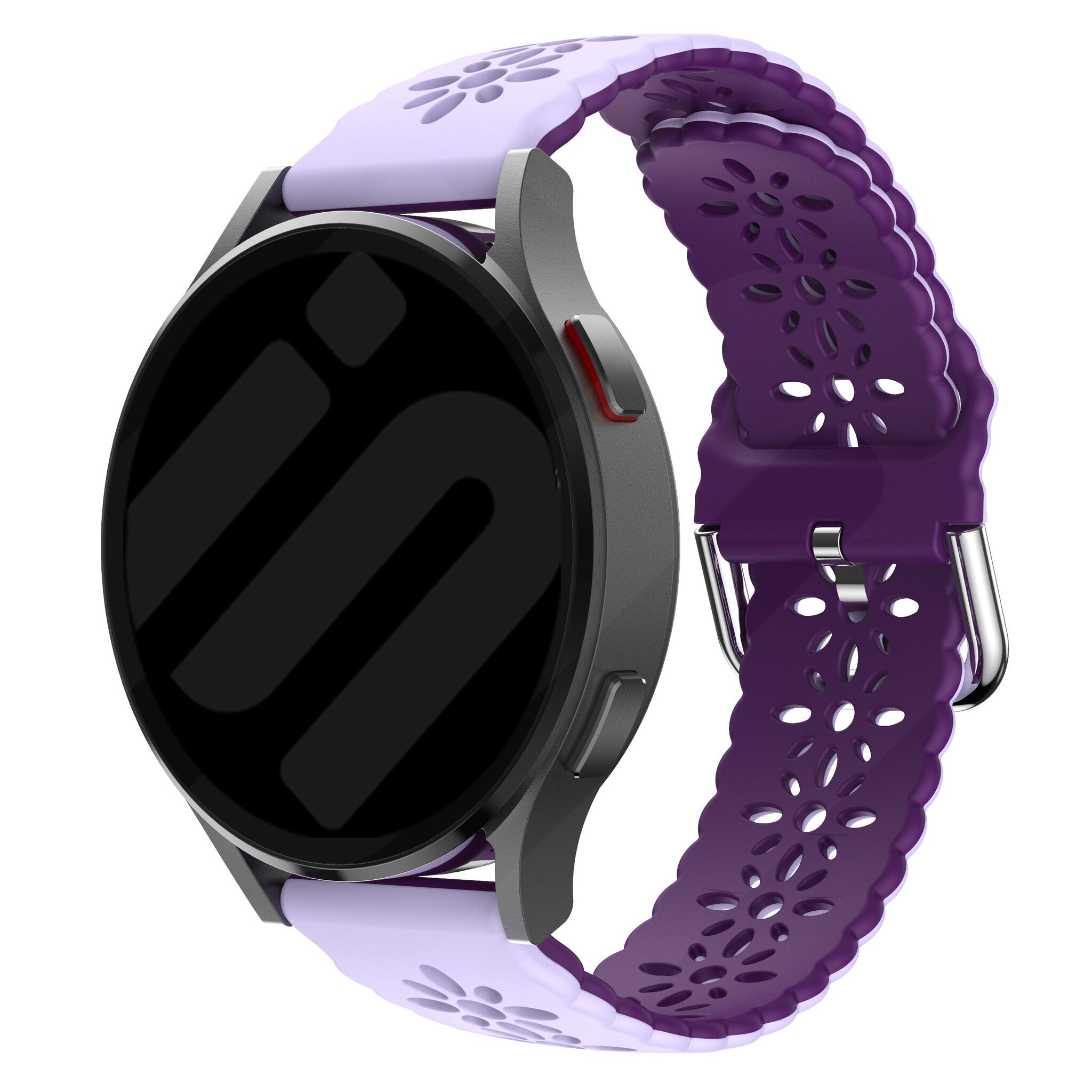 Amazfit Bip 3 (Pro) siliconen bandje met patroon (lila/paars)