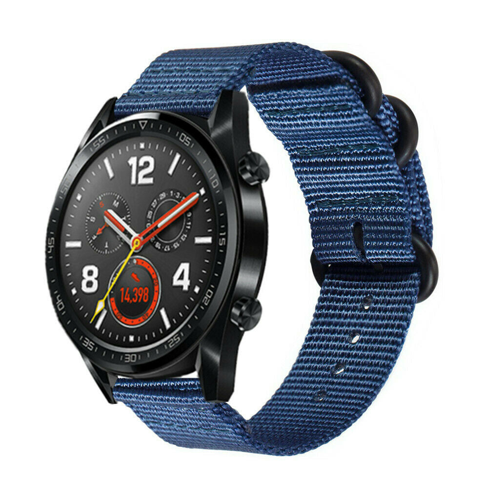 Huawei Watch GT 2 nylon gesp band (blauw)