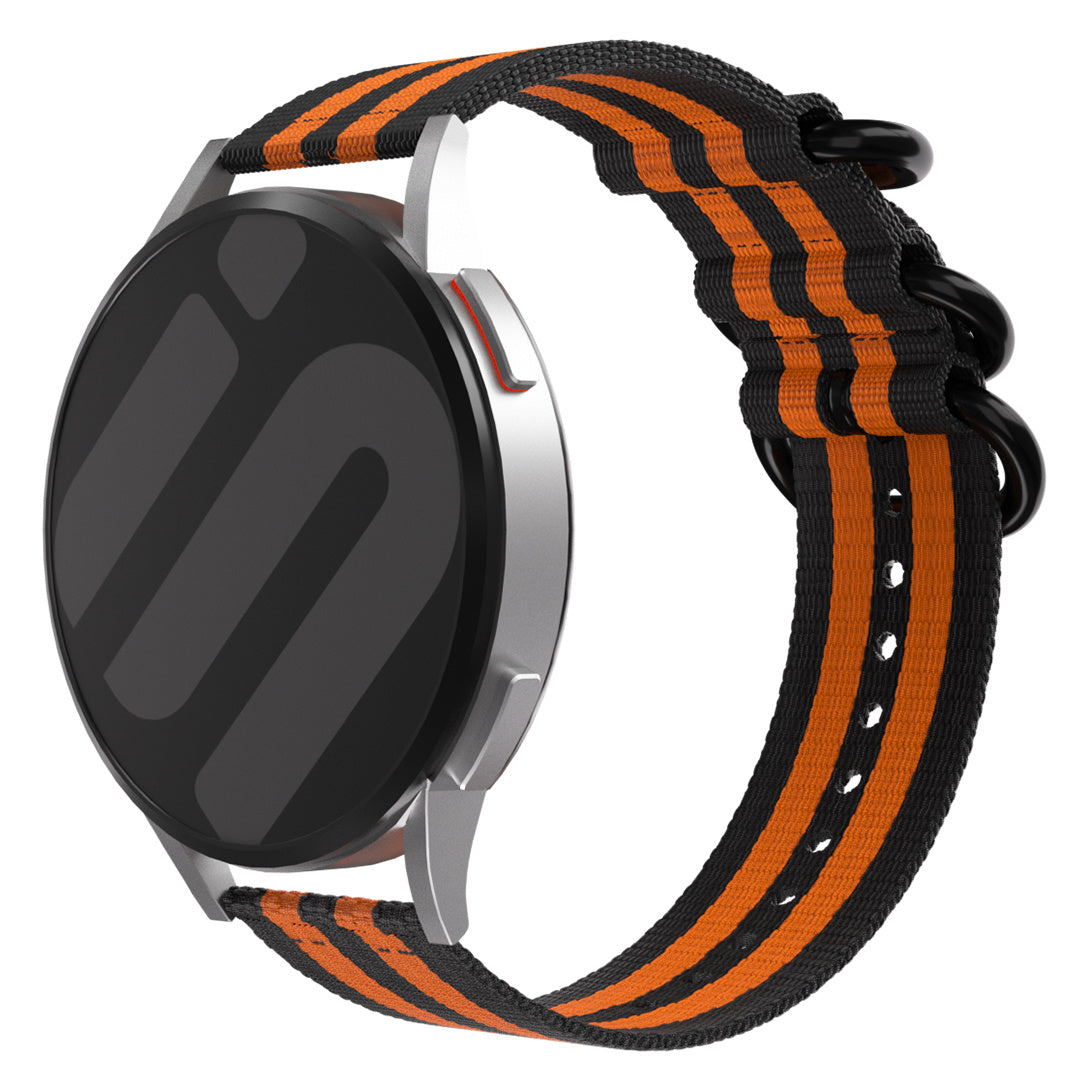 Suunto 9 Peak nylon gesp bandje (zwart/oranje)