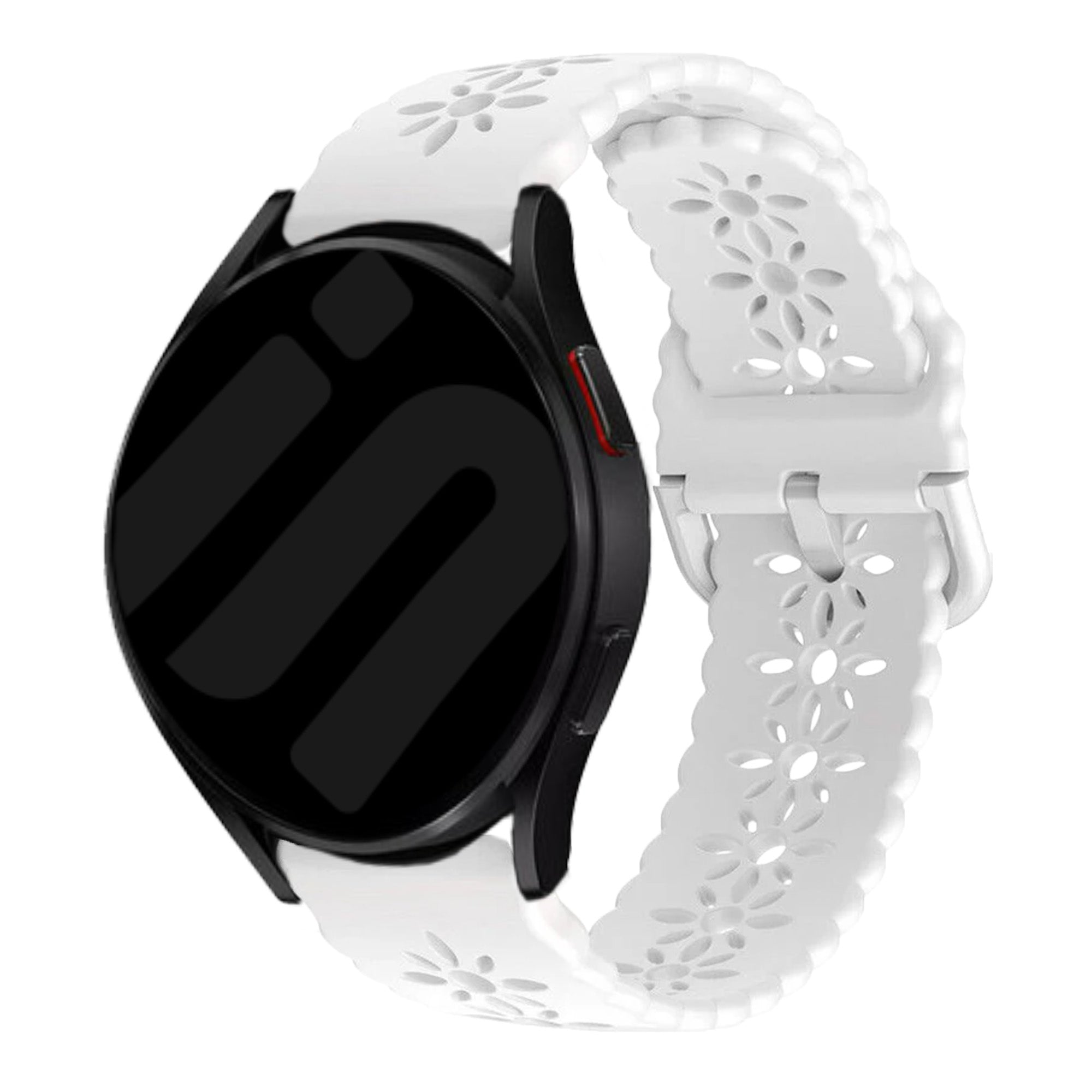 Amazfit Active 2 siliconen bandje met patroon (wit)