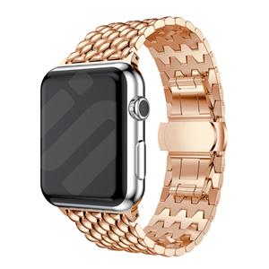 Apple Watch stalen draak bandje (ros&eacute; goud)