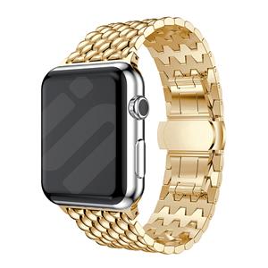 Apple Watch stalen draak bandje (goud)