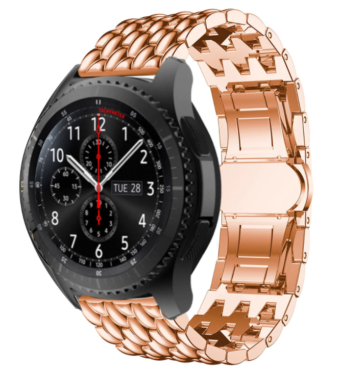 Samsung Galaxy Watch 46mm stalen draak bandje (rosé goud)