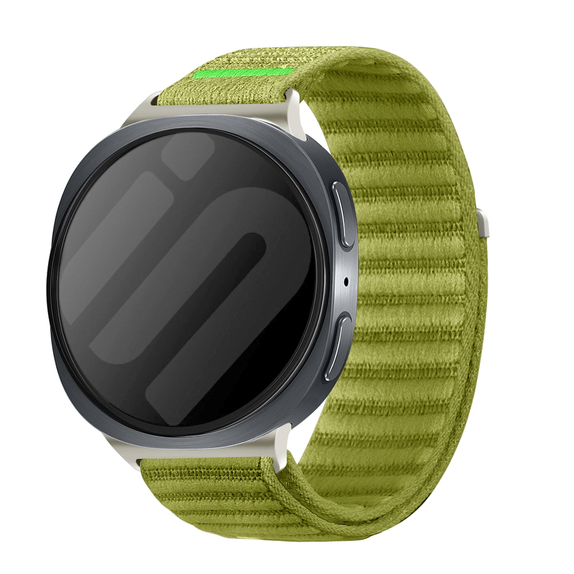 Samsung Galaxy Watch 8 - 40mm wave nylon bandje (veld groen)