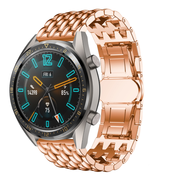 Huawei Watch GT 2 stalen draak band (rosé goud)