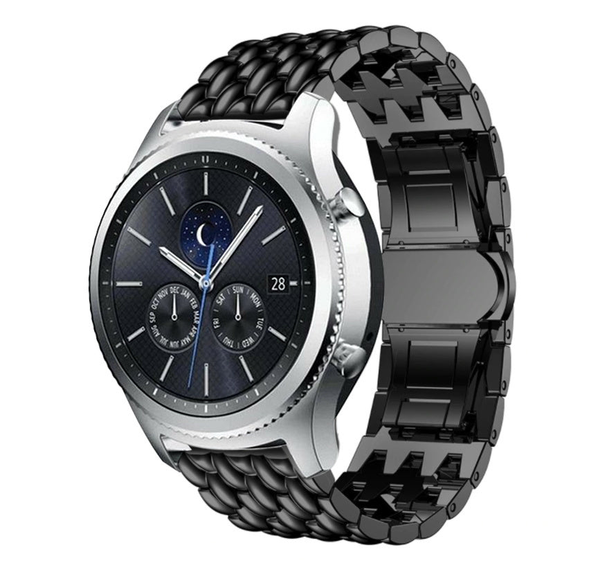 Samsung Gear S3 stalen draak bandje (zwart)