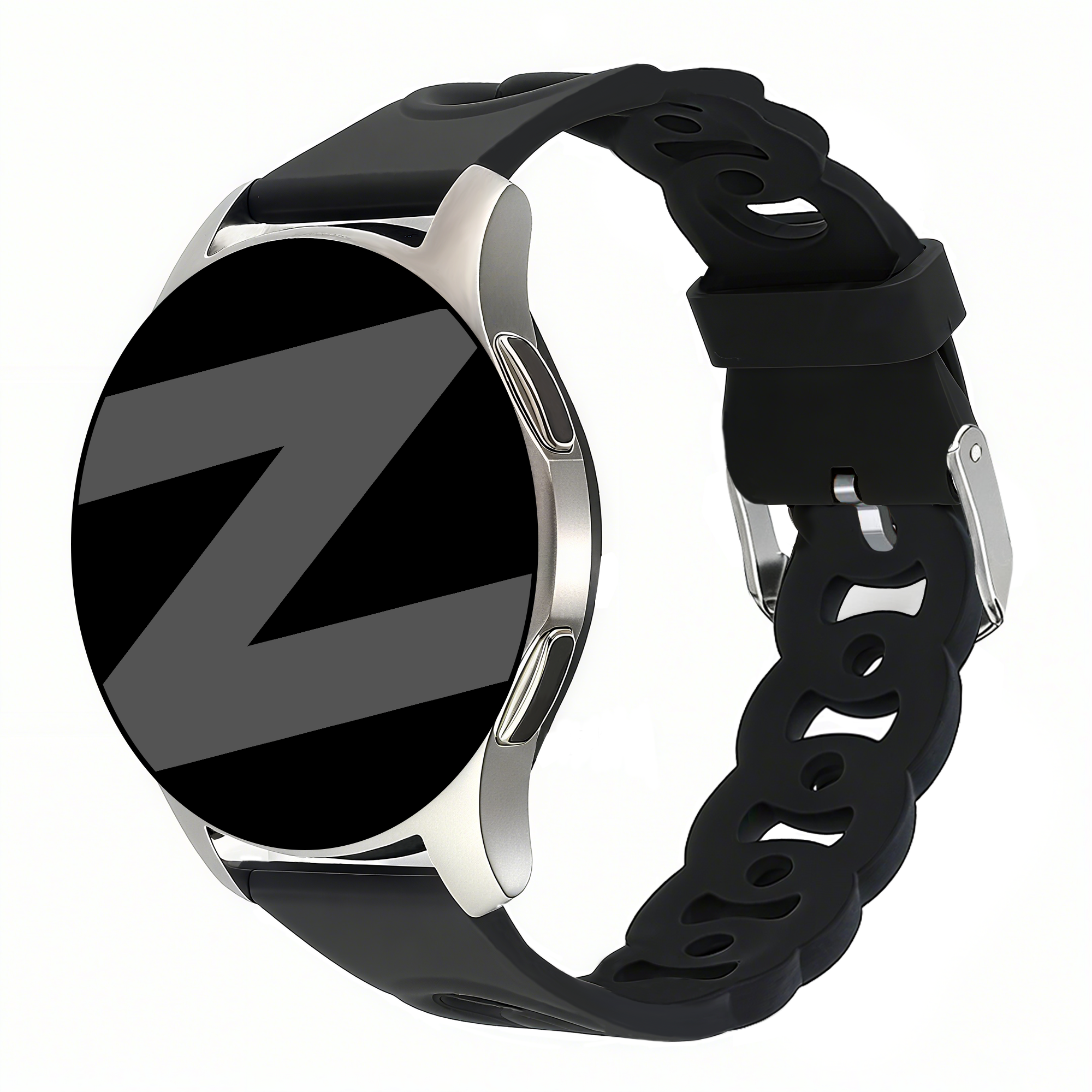 Bandz Amazfit Bip U (Pro) siliconen band 'Chains' (zwart)
