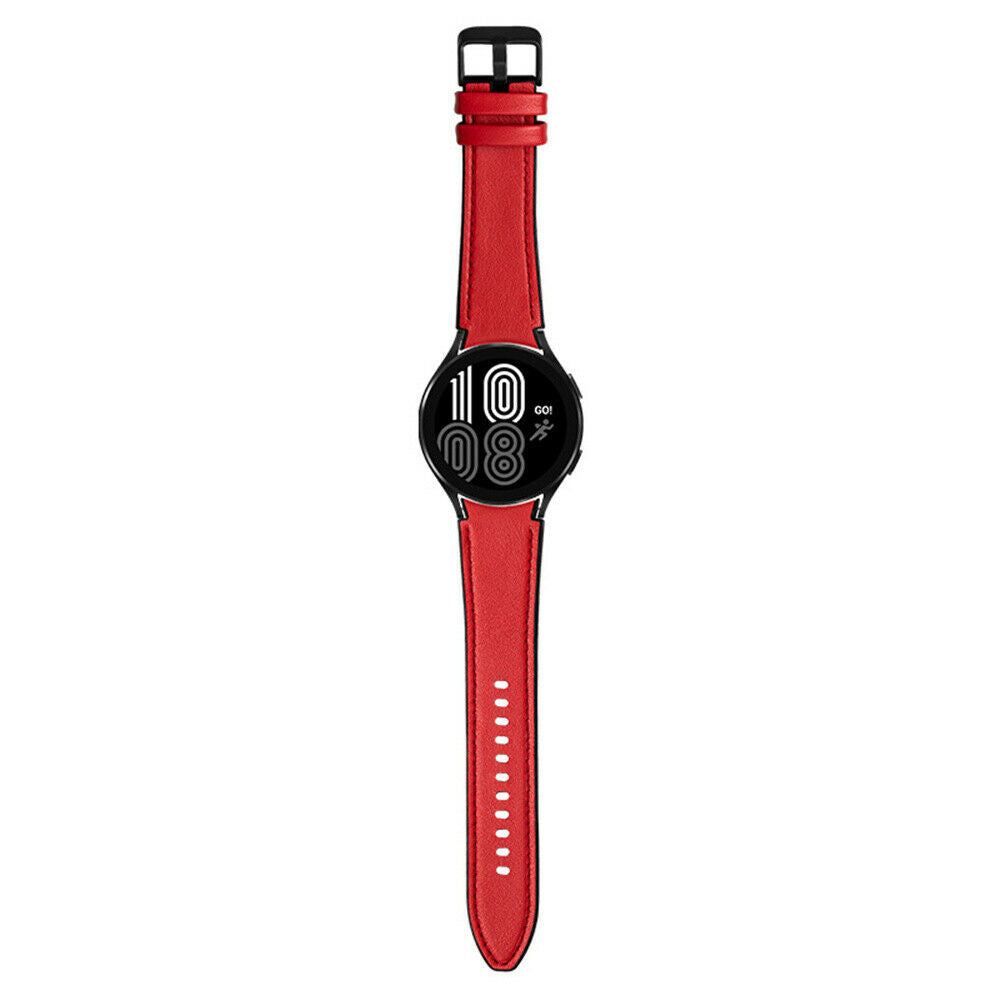 Samsung Galaxy Watch 6 - 44mm hybrid leren bandje (rood)