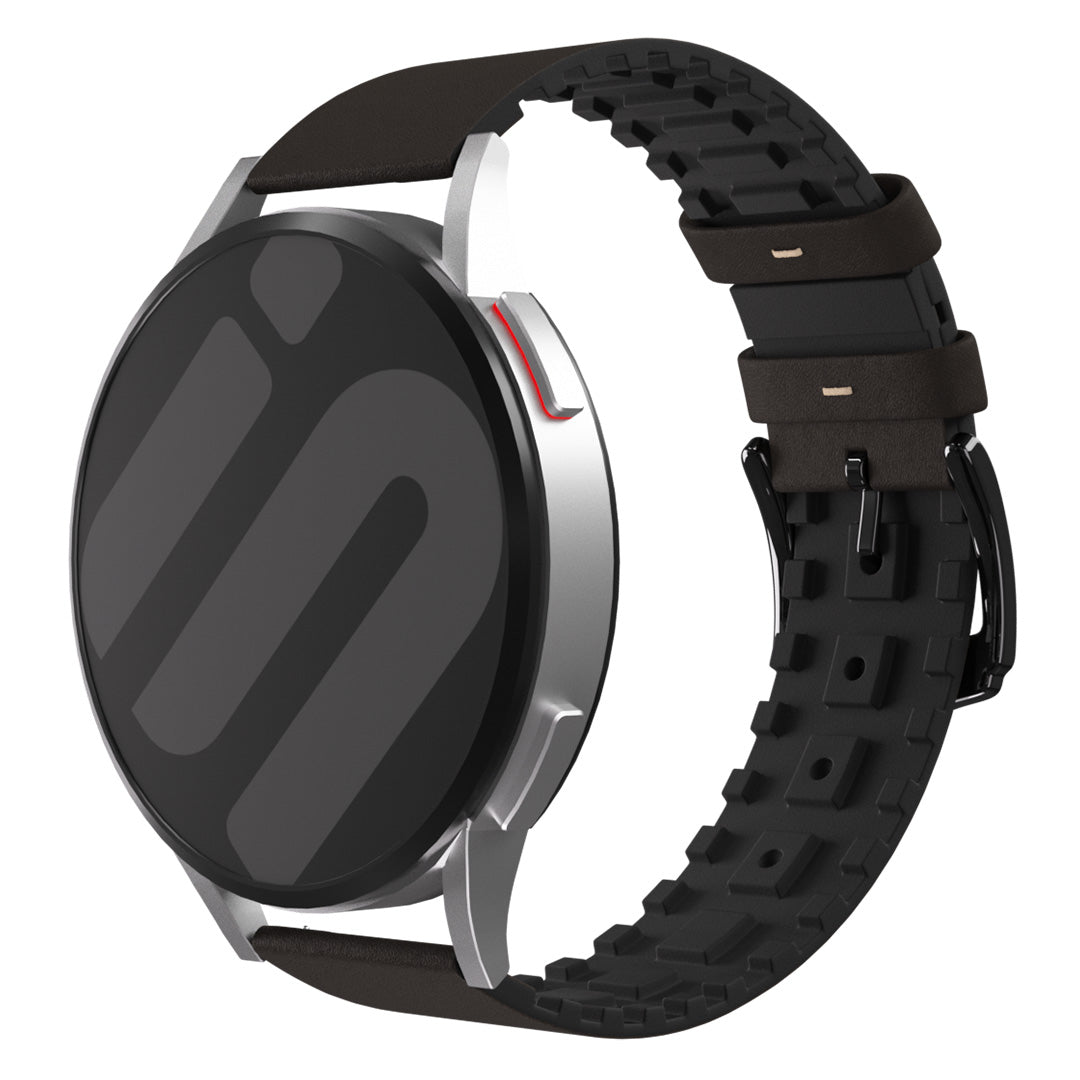 Amazfit Active siliconen/leren bandje (bruin)