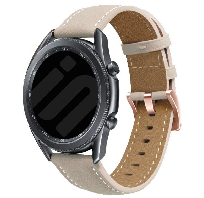 Fossil Gen 5e - 42mm leren band (beige)