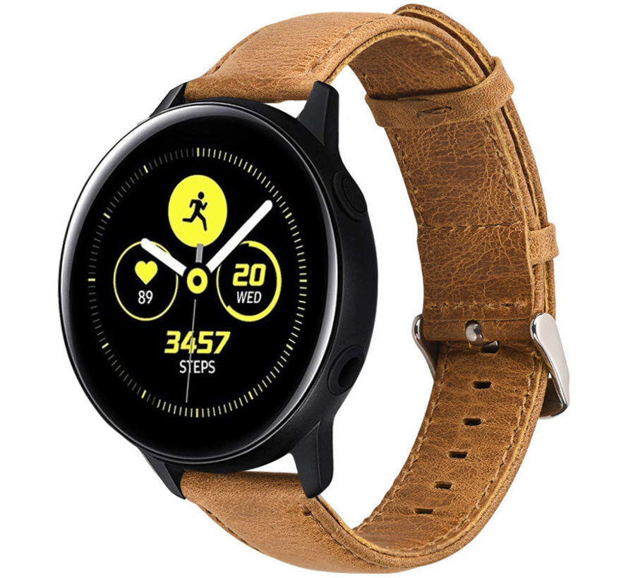Samsung Galaxy Watch Active / Active 2 leren bandje (bruin)