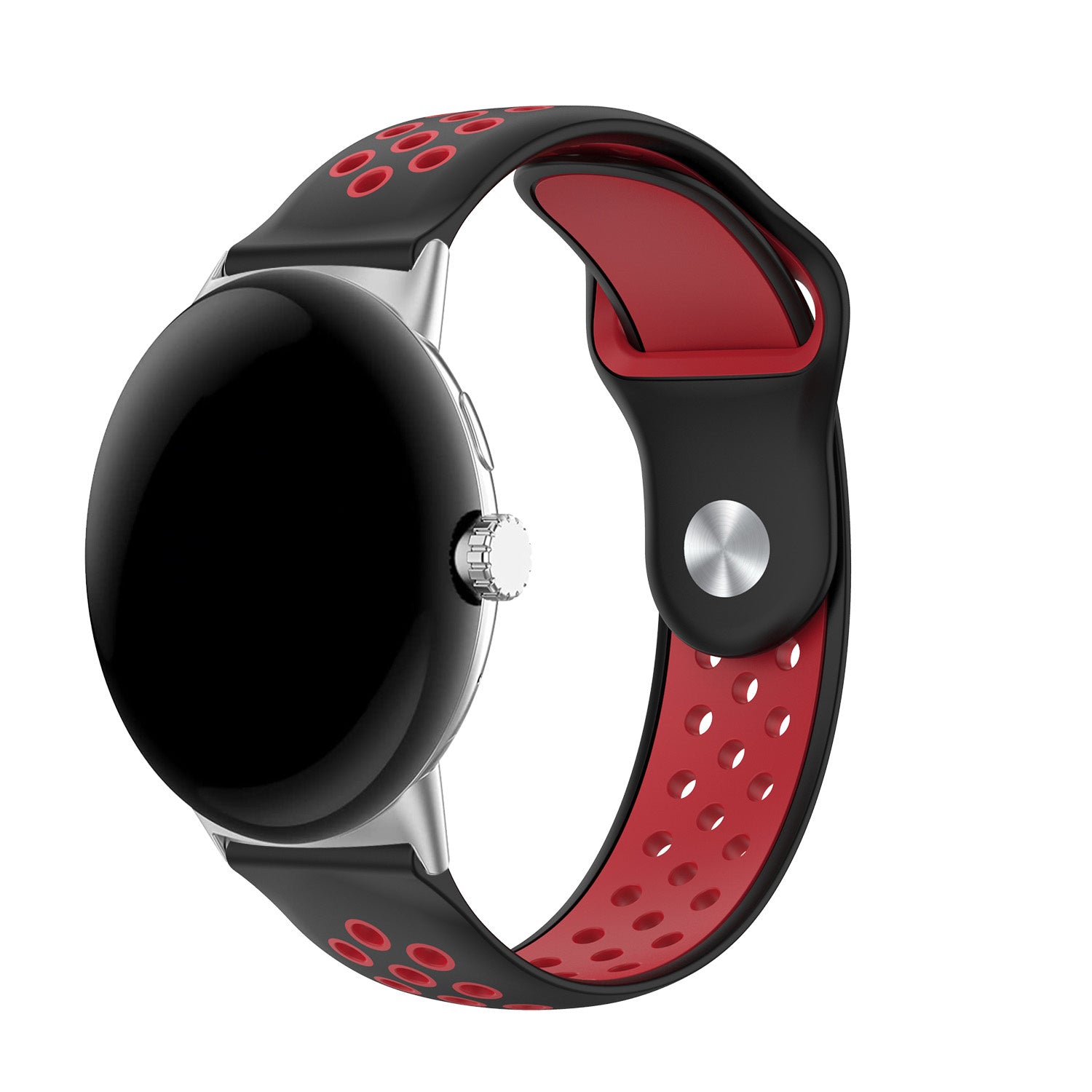 Google Pixel Watch 1/2 sport bandje (zwart/rood)