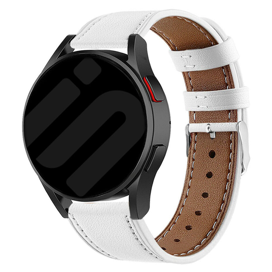 Amazfit GTR Mini modern leren band (wit)