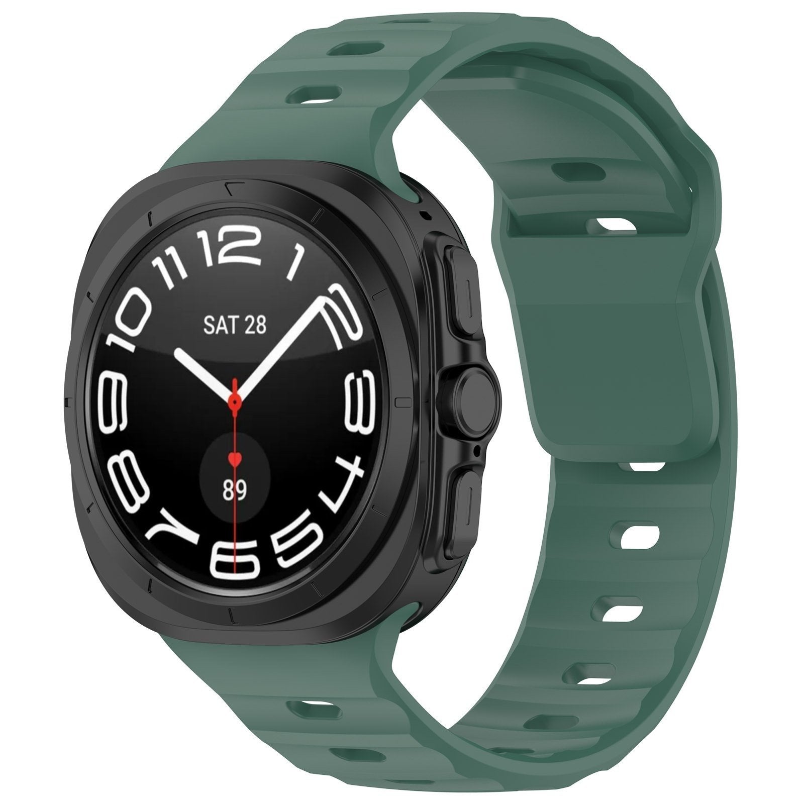 Samsung Galaxy Watch Ultra outdoor siliconen bandje (donkergroen)