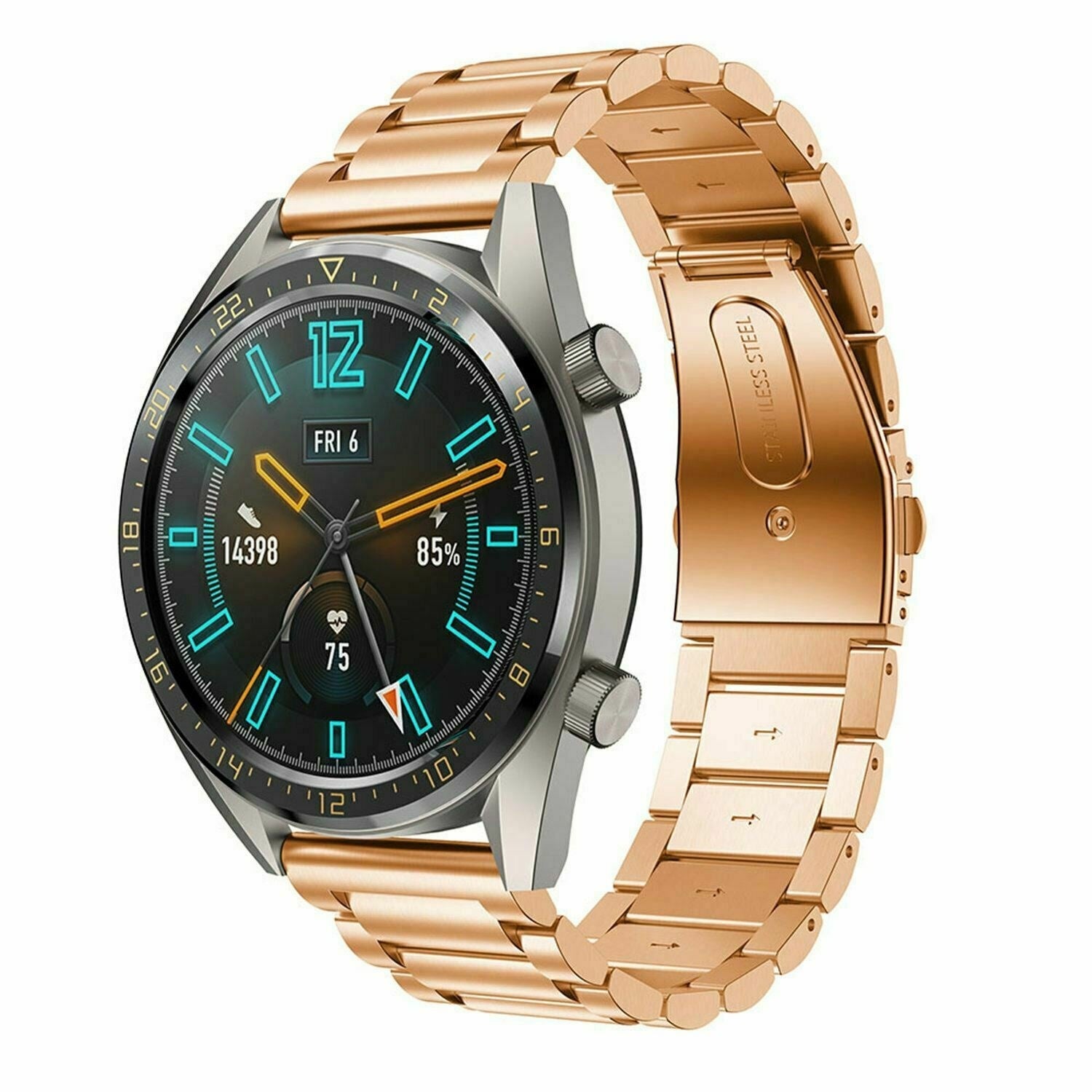 Huawei Watch GT 2 stalen band (rosé goud)