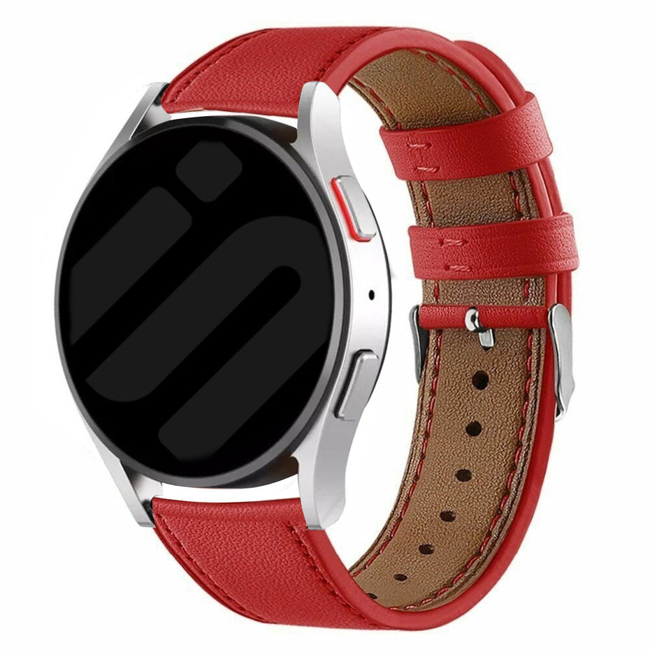 Amazfit Balance modern leren band (rood)