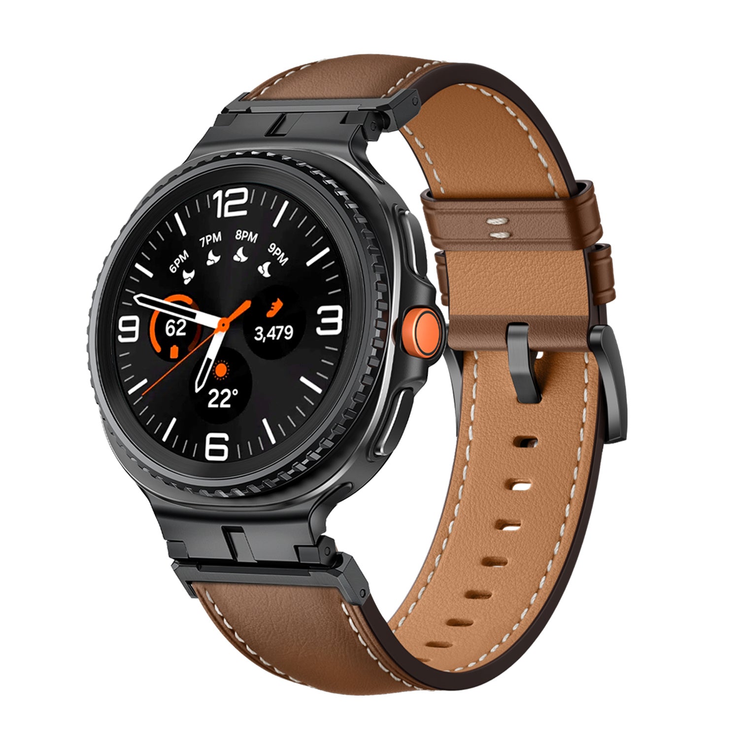 Samsung Galaxy Watch 8 - 40mm luxe leren bandje (bruin)