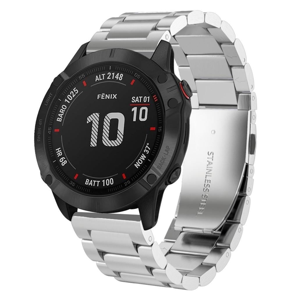 Garmin Fenix 5x / 6x stalen band (zilver)