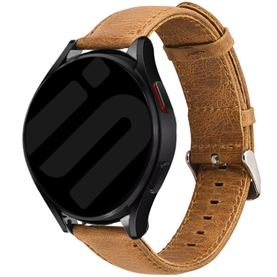 Amazfit Bip U (Pro) leren bandje (bruin)