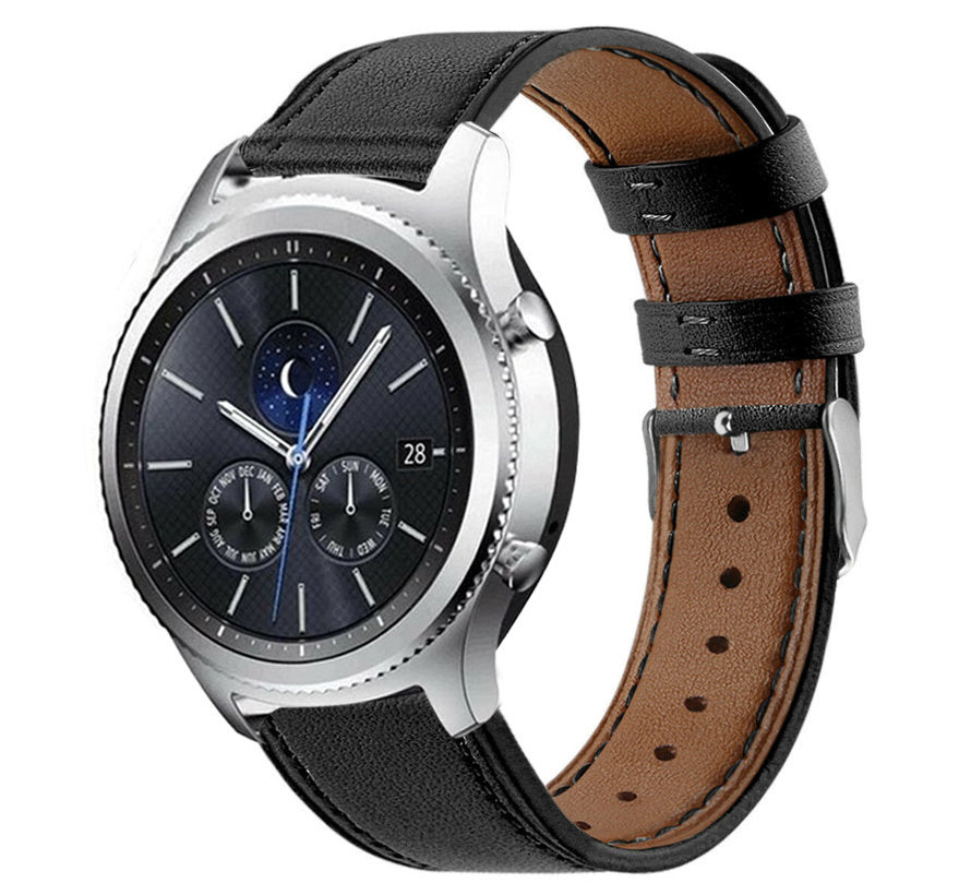Samsung Gear S3 bandje leer (strak zwart)