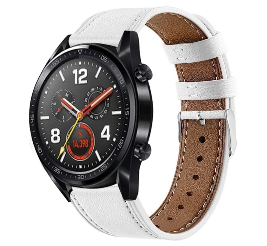 Huawei Watch GT 2 bandje leer (wit)