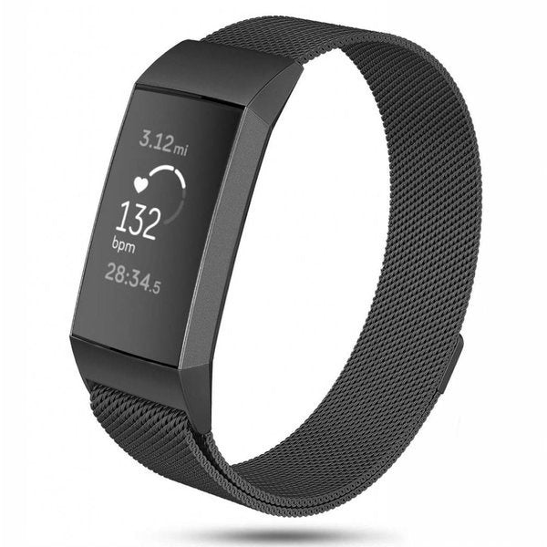 Fitbit Charge 4 Milanese band (zwart)