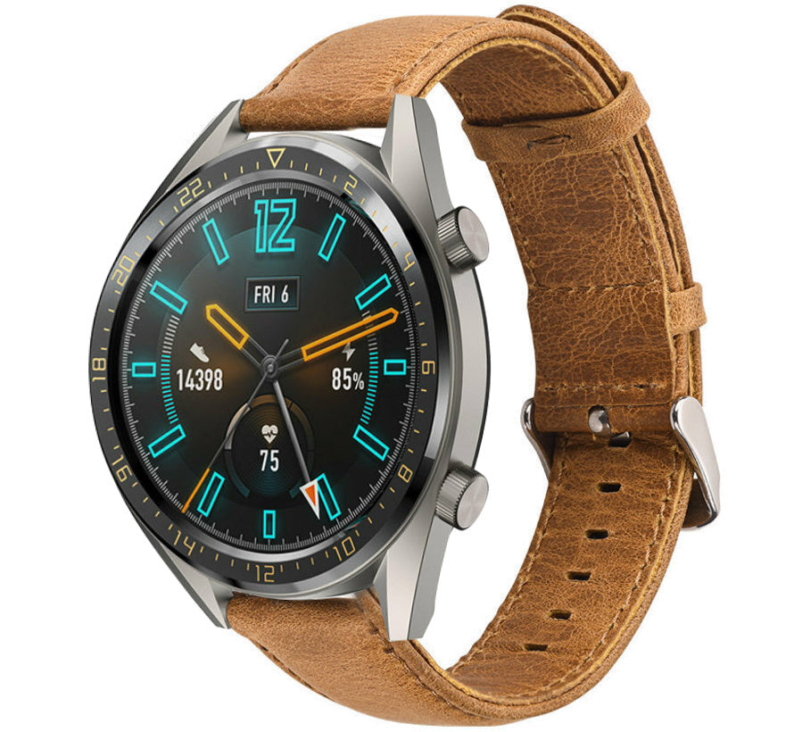 Huawei Watch GT 2 - 42mm leren bandje (bruin)