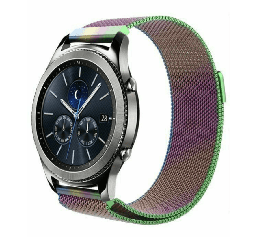 Samsung Gear S3 Classic & Frontier Milanese band (regenboog)