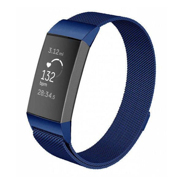 Fitbit Charge 4 Milanese band (blauw)