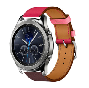 Samsung Gear S3 Classic & Frontier leren bandje (knalroze/roodbruin)