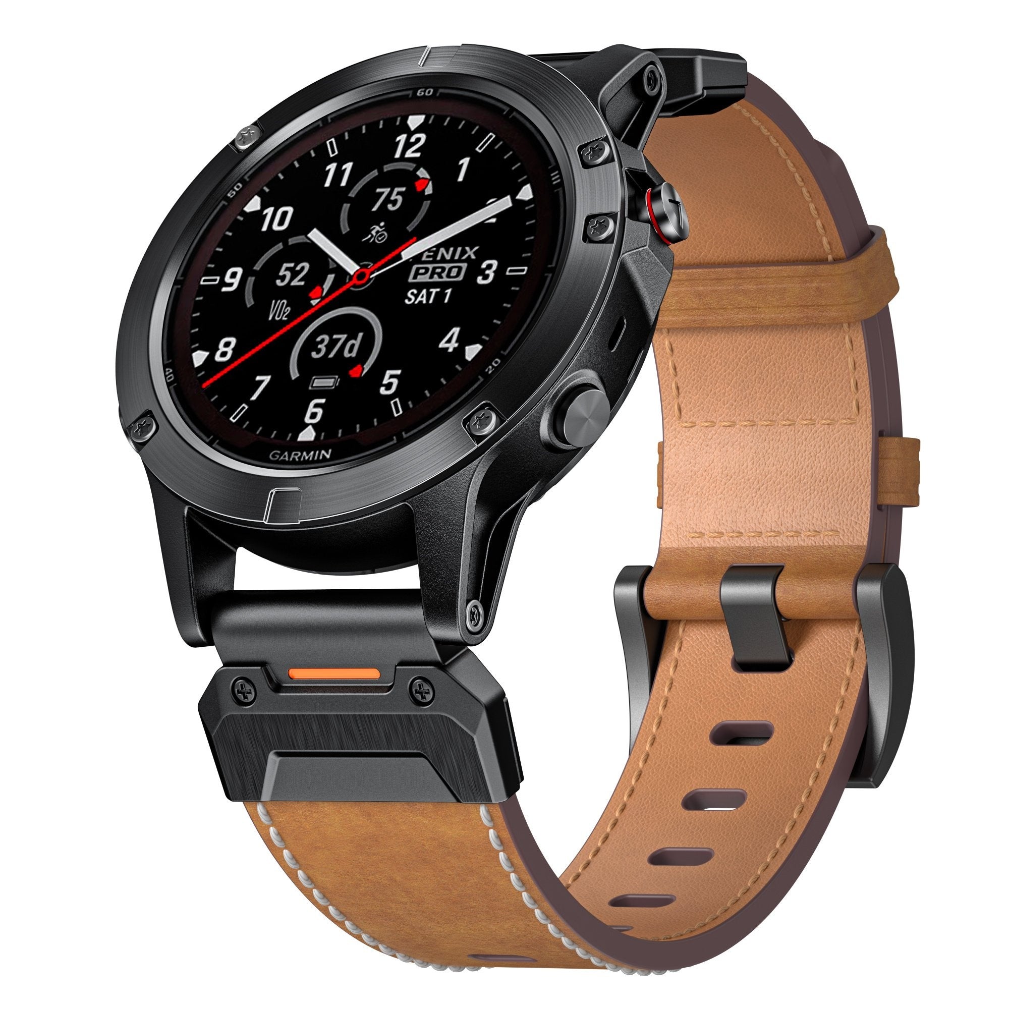 Garmin Fenix 8 Pro - 47mm genuine leren bandje (bruin)