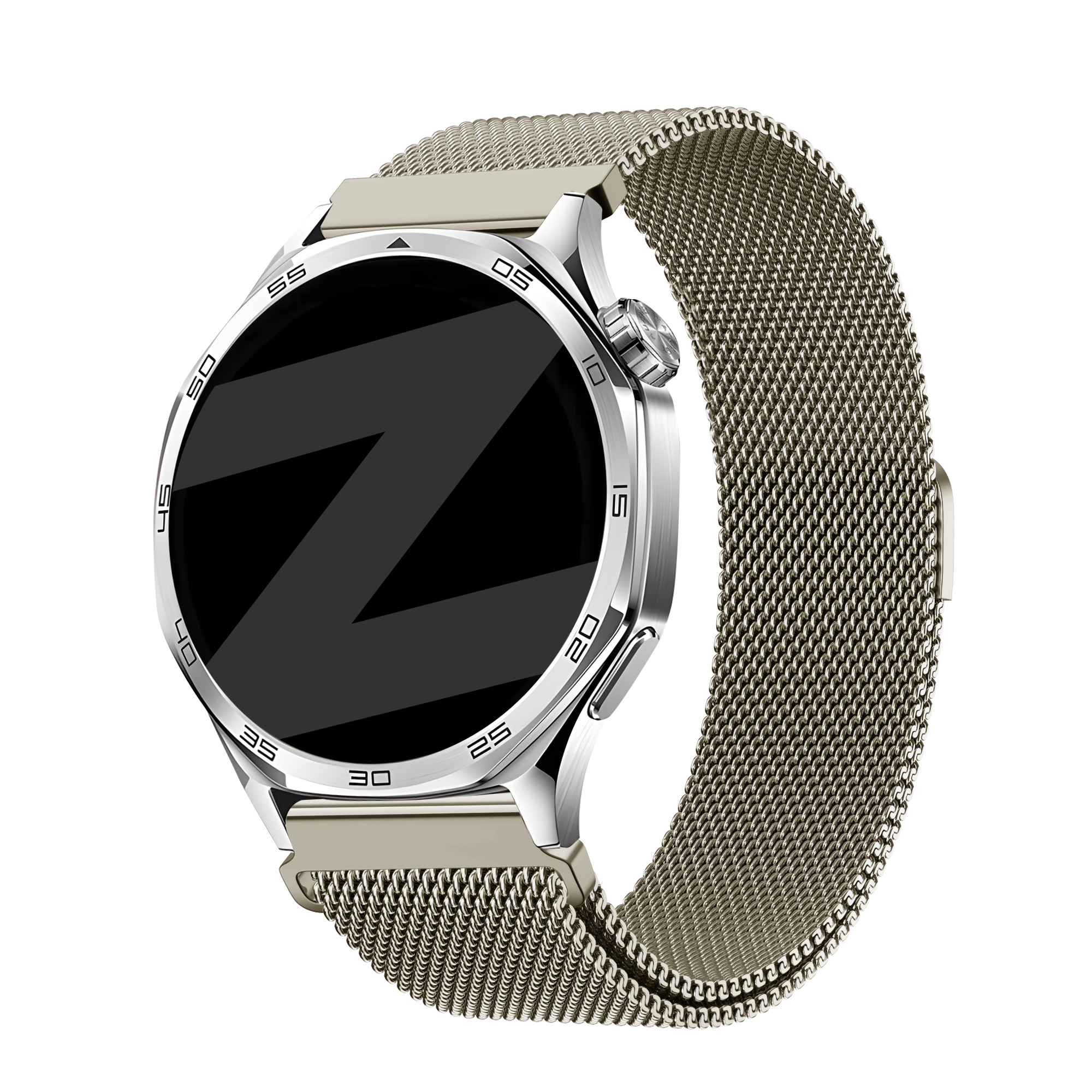 Bandz Huawei Watch GT 2 Pro 'One push' Milanese band (titanium)