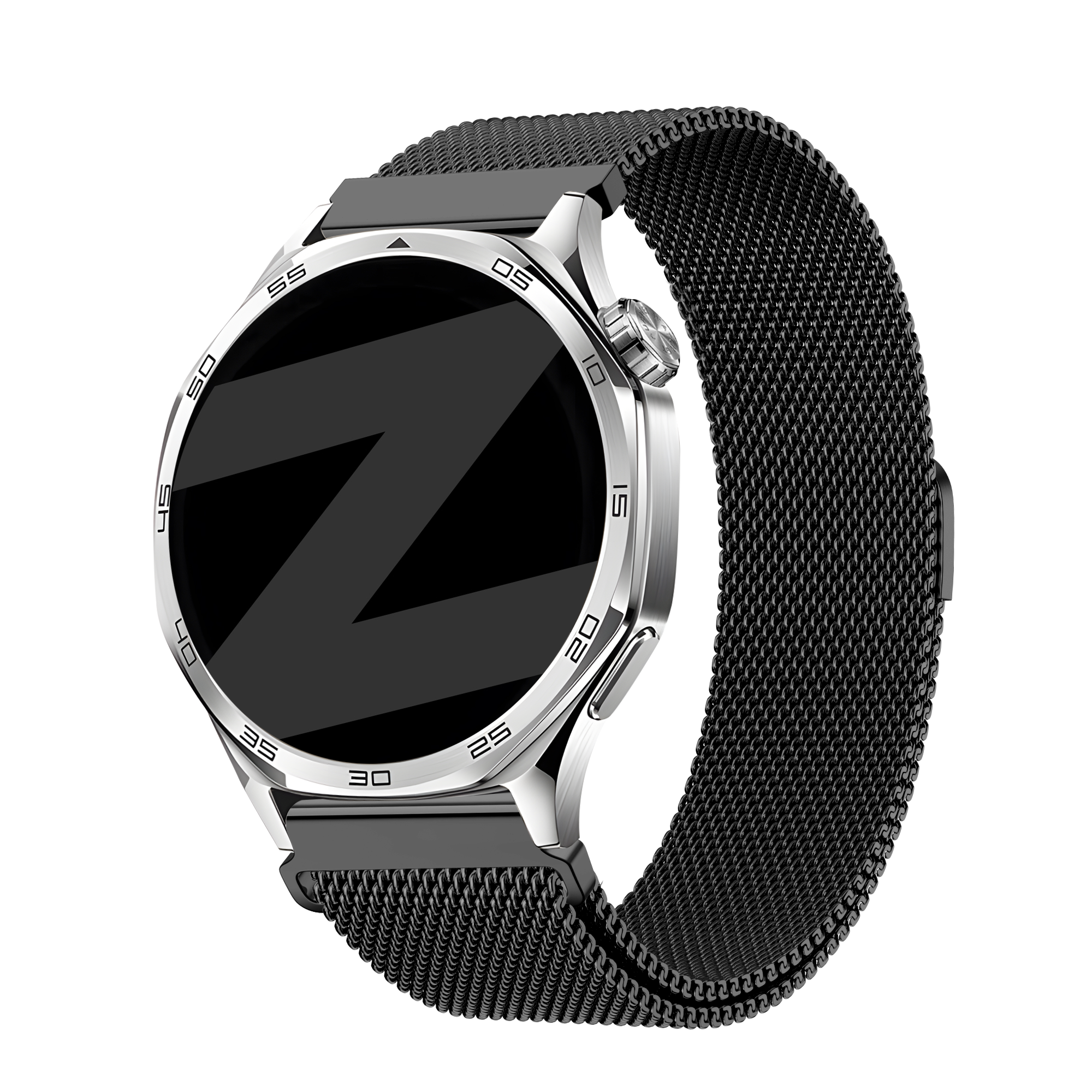 Bandz Polar Vantage V3 'One push' Milanese band (zwart)