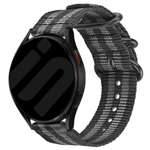 Withings Steel HR - 40mm nylon gesp band (zwart/grijs)