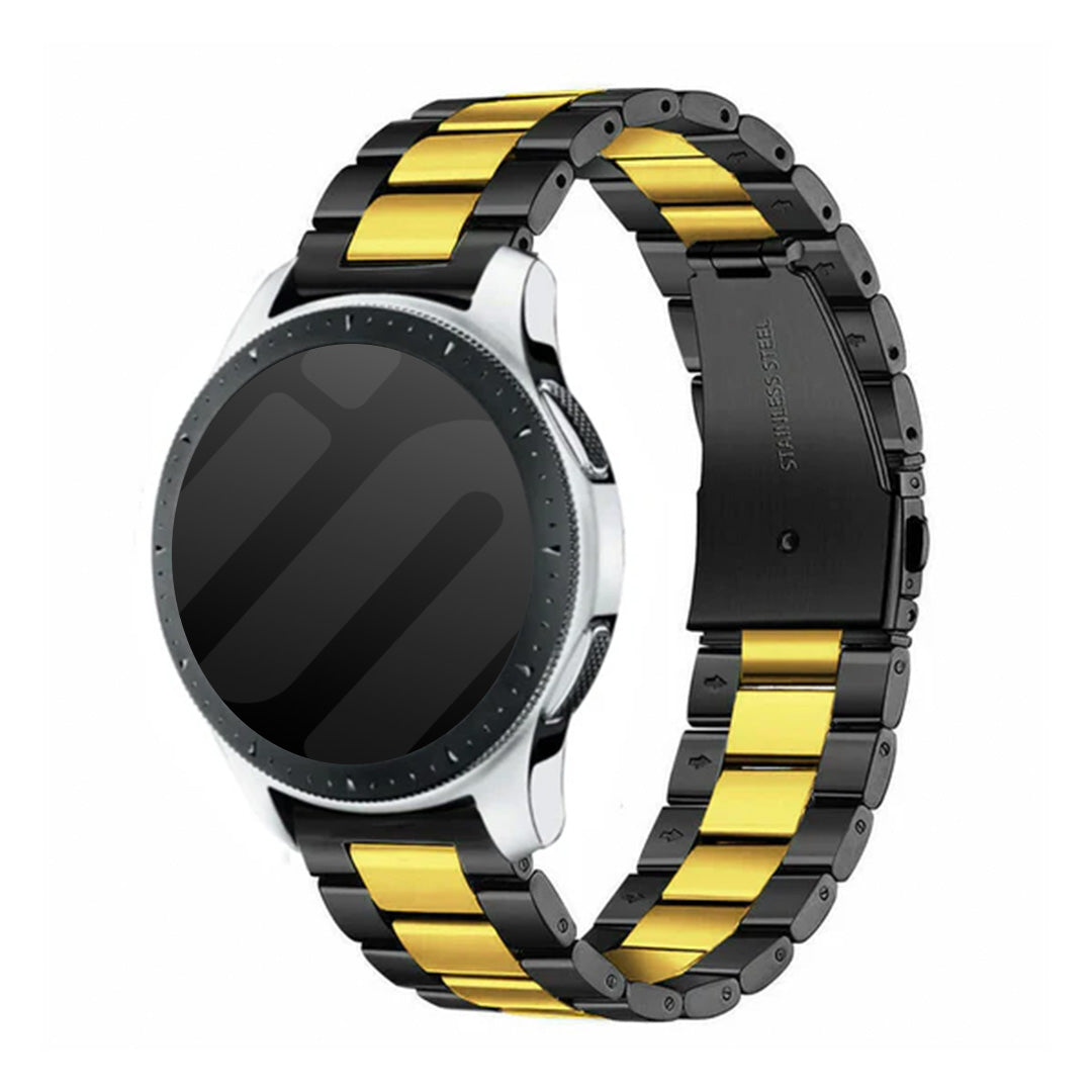 Amazfit Bip 3 (Pro) stalen band (zwart/goud)